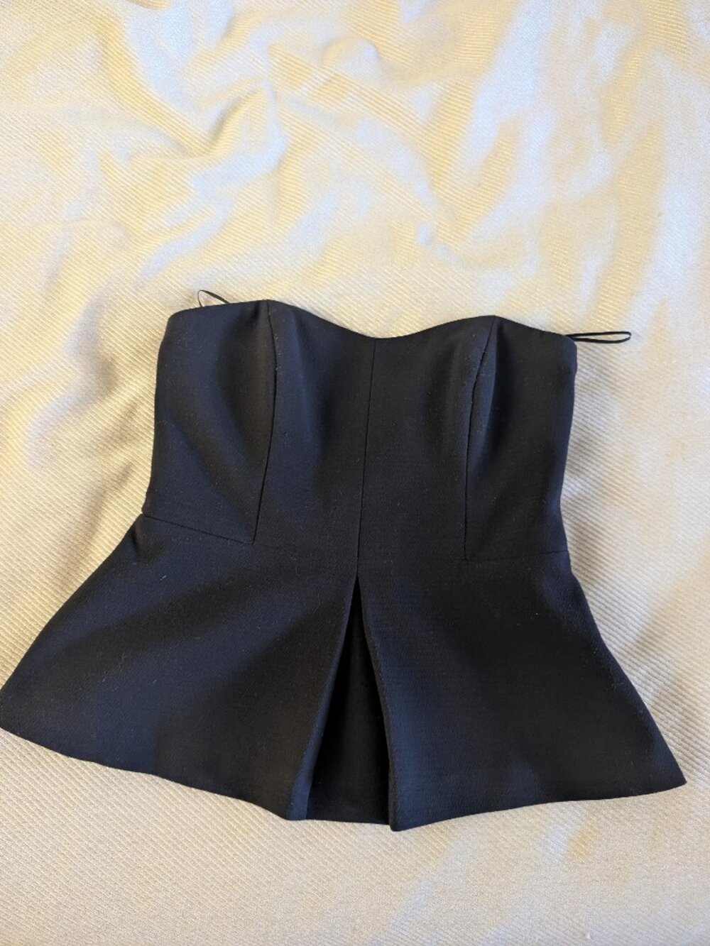 Rachel Roy Structured strapless black top